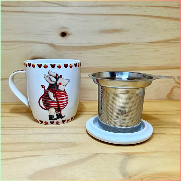 Mug+ Filtre en acier Cochon Diable 320ml